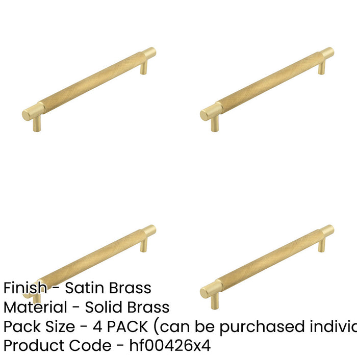 PACK Stylish 224mm Satin Brass Cabinet Handle Modern Spaces Kitchen Drawer Pull Handle-1