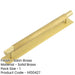 Stylish 224mm Satin Brass Cabinet Handle with Plain Backplate Kitchen Drawer Pull Handle-1