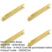 PACK Stylish 224mm Satin Brass Cabinet Handle with Plain Backplate Kitchen Drawer Pull Handle-1