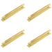 PACK Stylish 224mm Satin Brass Cabinet Handle with Plain Backplate Kitchen Drawer Pull Handle
