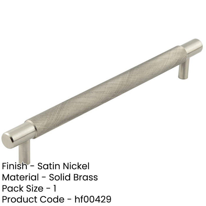Elegant Satin Nickel Cabinet Handle 224mm Modern Furniture Kitchen Drawer Pull Handle-1