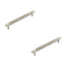 PACK Elegant Satin Nickel Cabinet Handle 224mm Modern Furniture Kitchen Drawer Pull Handle (1)