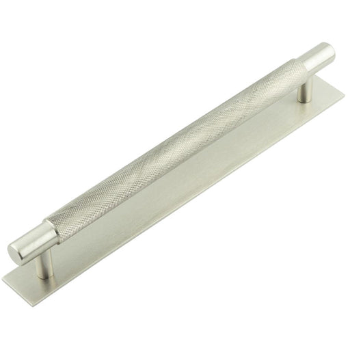Stylish Satin Nickel Cabinet Handle with Hexagonal Design 224mm Ctrs Kitchen Drawer Pull Handle