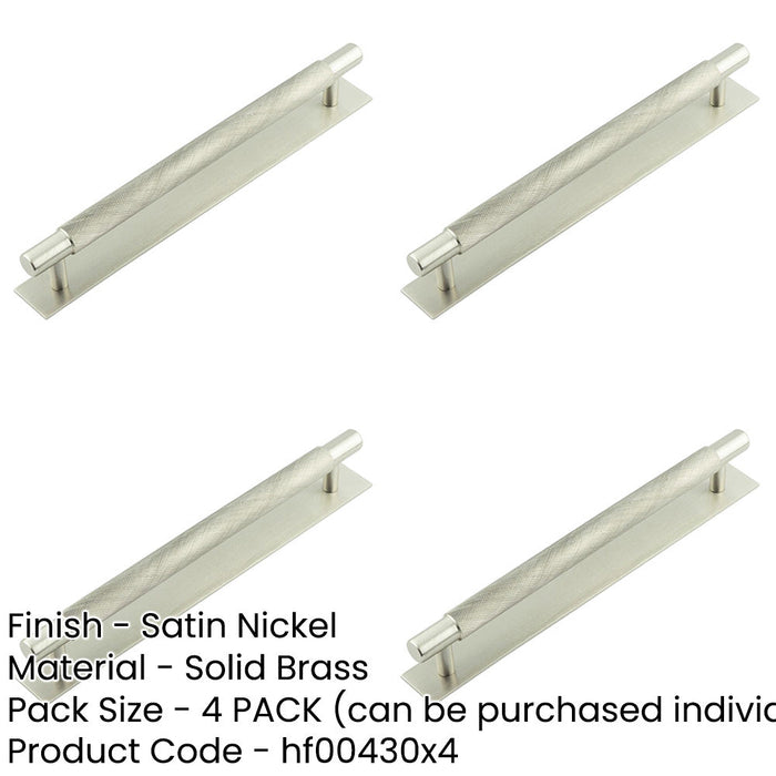 PACK Stylish Satin Nickel Cabinet Handle with Hexagonal Design 224mm Ctrs Kitchen Drawer Pull Handle-1