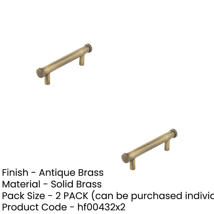 PACK Stylish 96mm Antique Brass Cabinet Handle Modern Interiors Kitchen Drawer Pull Handle (1)-1