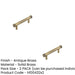 PACK Stylish 96mm Antique Brass Cabinet Handle Modern Interiors Kitchen Drawer Pull Handle (1)-1