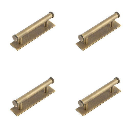 PACK Stylish 96mm Antique Brass Cabinet Handle with Knurled Design Kitchen Drawer Pull Handle (1)