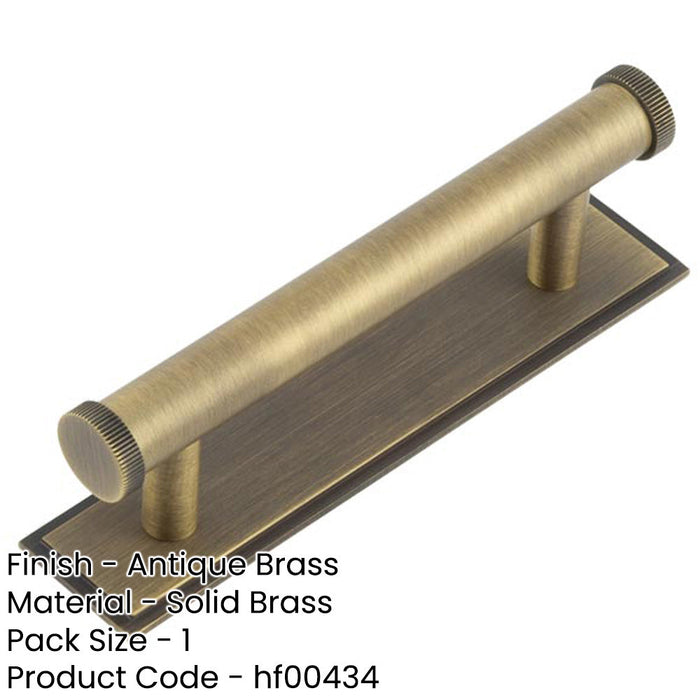 Stylish 96mm Antique Brass Cabinet Handle with Stepped Backplate Kitchen Drawer Pull Handle (2)-1