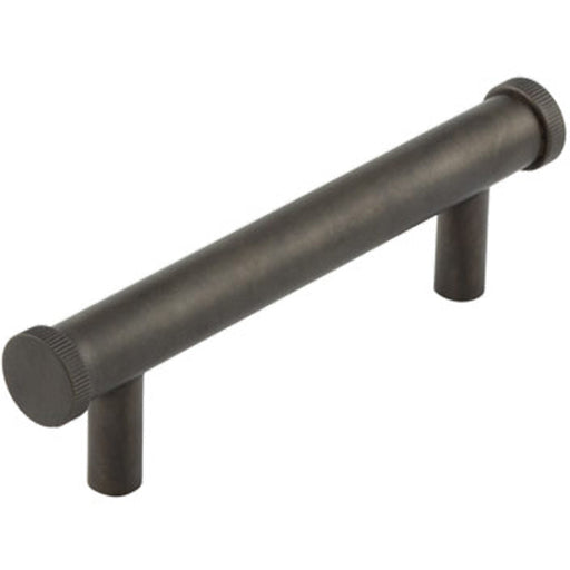 Stylish 96mm Dark Bronze Cabinet Handle with Knurled Diamond Design Kitchen Drawer Pull Handle