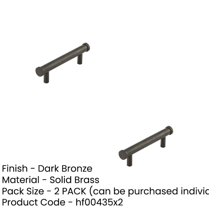 PACK Stylish 96mm Dark Bronze Cabinet Handle with Knurled Diamond Design Kitchen Drawer Pull Handle (1)-1