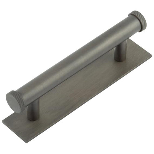 Stylish 96mm Dark Bronze Cabinet Handle with Knurled Design Kitchen Drawer Pull Handle