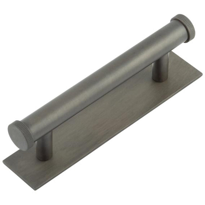 Stylish 96mm Dark Bronze Cabinet Handle with Knurled Design Kitchen Drawer Pull Handle