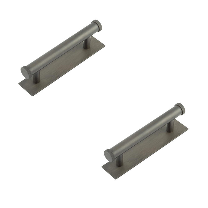 PACK Stylish 96mm Dark Bronze Cabinet Handle with Knurled Design Kitchen Drawer Pull Handle (3)