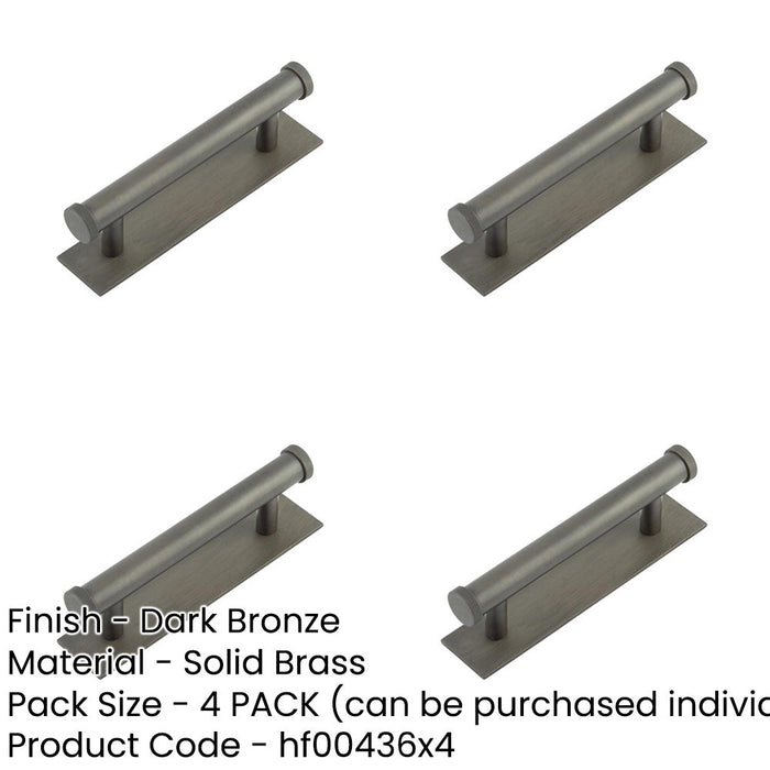 PACK Stylish 96mm Dark Bronze Cabinet Handle with Knurled Design Kitchen Drawer Pull Handle (1)-1