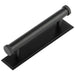 Stylish 96mm Cabinet Handle with Stepped Backplate Matt Black Finish Kitchen Drawer Pull Handle (1)