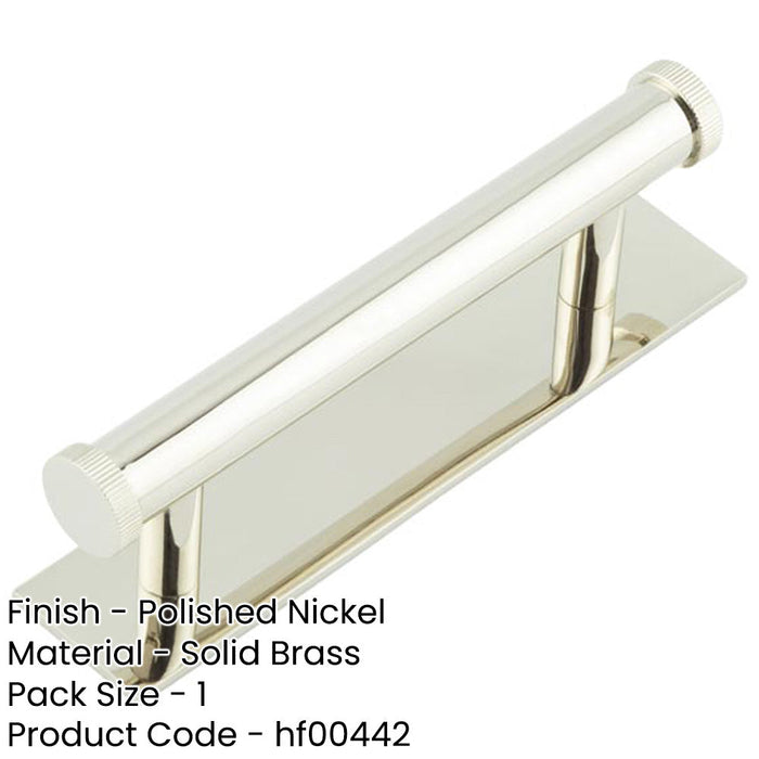 Stylish 96mm Centre Cabinet Handle with Polished Nickel Finish Kitchen Drawer Pull Handle-1