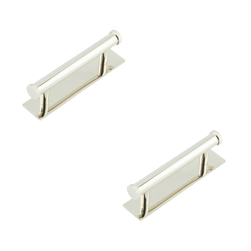 PACK Stylish 96mm Centre Cabinet Handle with Polished Nickel Finish Kitchen Drawer Pull Handle (1)