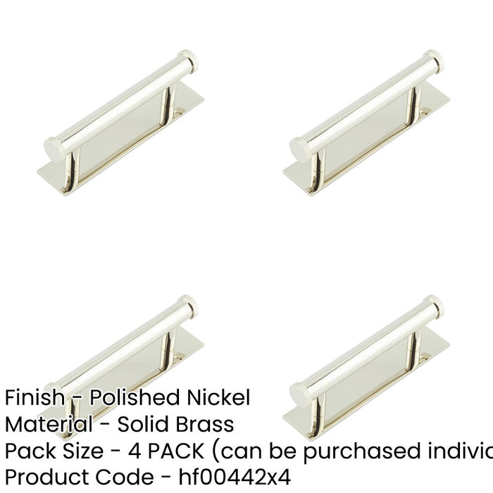 PACK Stylish 96mm Centre Cabinet Handle with Polished Nickel Finish Kitchen Drawer Pull Handle-1