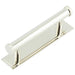 Stylish 96mm Cabinet Handle with Stepped Backplate Polished Nickel Kitchen Drawer Pull Handle