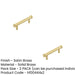 PACK Stylish 96mm Satin Brass Cabinet Handle Modern Interiors Kitchen Drawer Pull Handle (2)-1