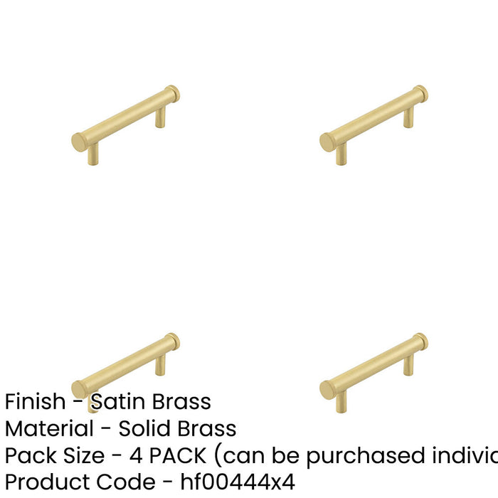 PACK Stylish 96mm Satin Brass Cabinet Handle Modern Interiors Kitchen Drawer Pull Handle-1