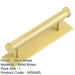 Stylish Satin Brass Cabinet Handle with 96mm Centers Backplate Kitchen Drawer Pull Handle-1