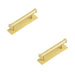 PACK Stylish Satin Brass Cabinet Handle with 96mm Centers Backplate Kitchen Drawer Pull Handle (1)