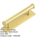 Stylish 96mm Satin Brass Cabinet Handle with Stepped Backplate Kitchen Drawer Pull Handle (2)-1