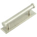 Stylish Satin Nickel Cabinet Handle with 96mm Centers Stepped Backplate Kitchen Drawer Pull Handle