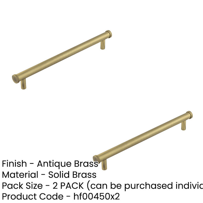 PACK Stylish Antique Brass Cabinet Handle with 224mm Center Kitchen Drawer Pull Handle (1)-1