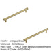 PACK Stylish Antique Brass Cabinet Handle with 224mm Center Kitchen Drawer Pull Handle (1)-1