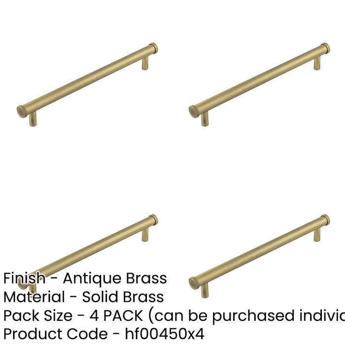 PACK Stylish Antique Brass Cabinet Handle with 224mm Center Kitchen Drawer Pull Handle-1