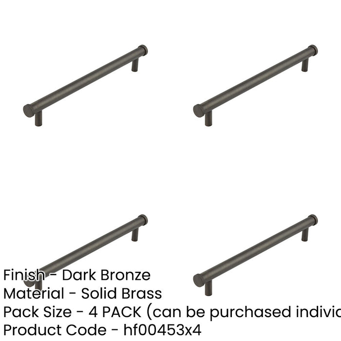 PACK Stylish 224mm Dark Bronze Cabinet Handle Modern Interiors Kitchen Drawer Pull Handle-1