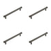 PACK Stylish 224mm Dark Bronze Cabinet Handle Modern Interiors Kitchen Drawer Pull Handle