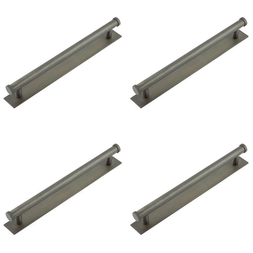 PACK Elegant Dark Bronze Cabinet Handle with Knurled Design 224mm Ctrs Kitchen Drawer Pull Handle