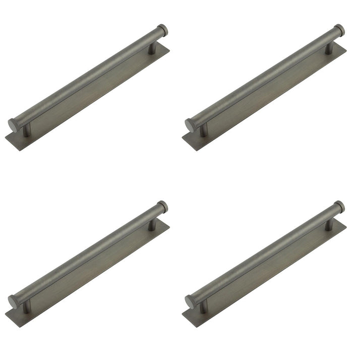 PACK Elegant Dark Bronze Cabinet Handle with Knurled Design 224mm Ctrs Kitchen Drawer Pull Handle