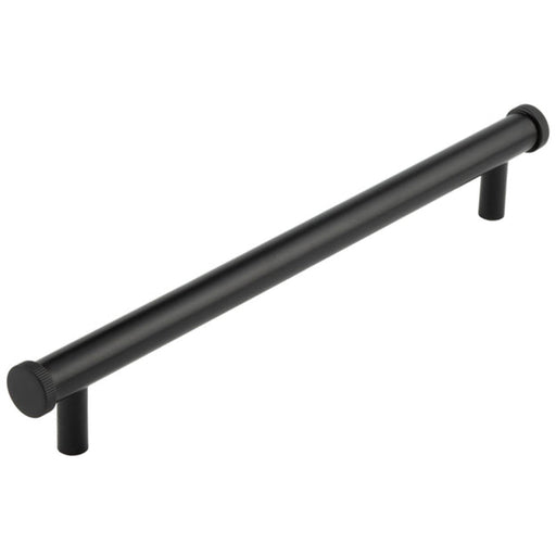 Stylish Knurled Diamond Cabinet Handle 224mm Ctrs Black Finish Kitchen Drawer Pull Handle