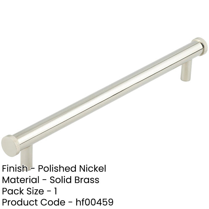 Stylish 224mm Polished Nickel Cabinet Handle Modern Interiors Kitchen Drawer Pull Handle-1