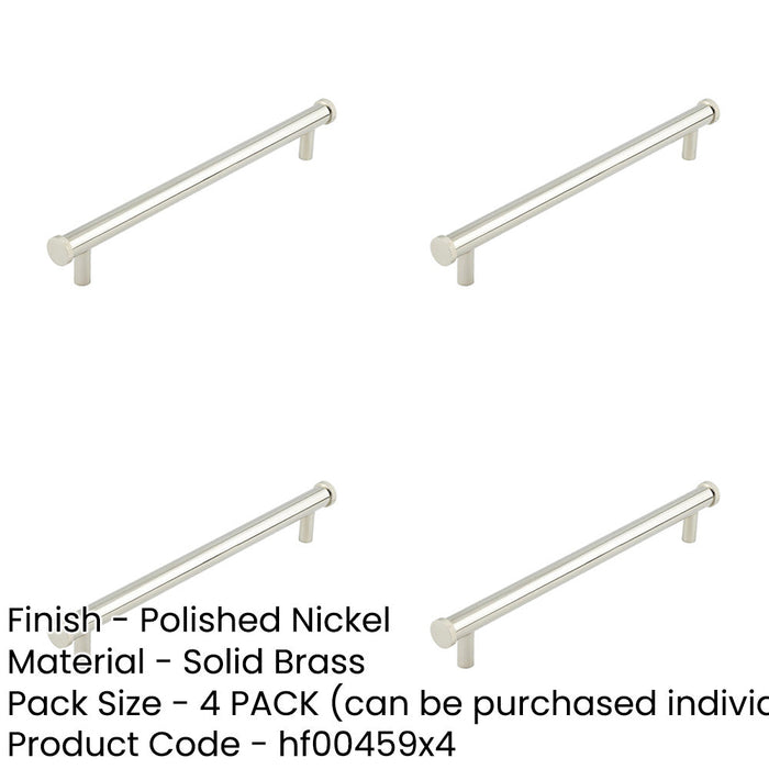 PACK Stylish 224mm Polished Nickel Cabinet Handle Modern Interiors Kitchen Drawer Pull Handle-1