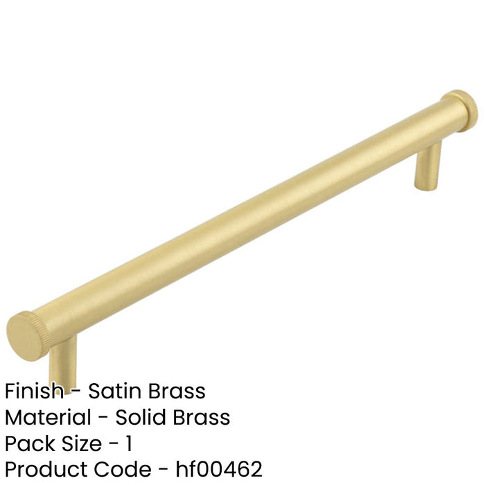 Stylish Satin Brass Cabinet Handle with 224mm Center Distance Kitchen Drawer Pull Handle-1