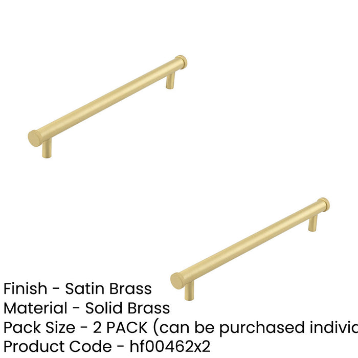 PACK Stylish Satin Brass Cabinet Handle with 224mm Center Distance Kitchen Drawer Pull Handle (1)-1