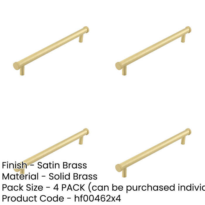 PACK Stylish Satin Brass Cabinet Handle with 224mm Center Distance Kitchen Drawer Pull Handle-1