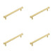 PACK Stylish Satin Brass Cabinet Handle with 224mm Center Distance Kitchen Drawer Pull Handle