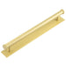 Stylish Satin Brass Cabinet Handle with 224mm Centers Modern Interiors Kitchen Drawer Pull Handle