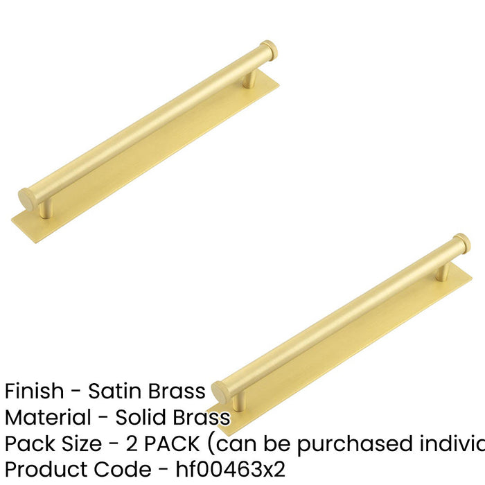 PACK Stylish Satin Brass Cabinet Handle with 224mm Centers Modern Interiors Kitchen Drawer Pull Handle (1)-1