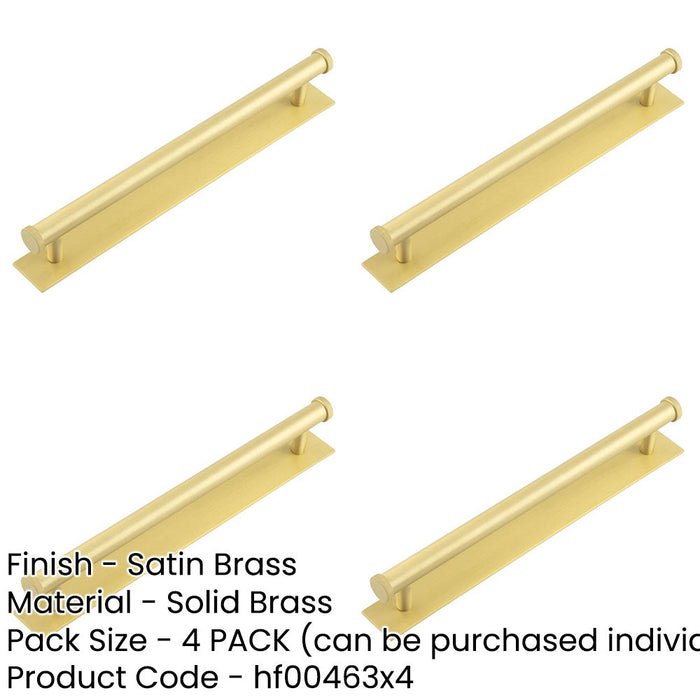PACK Stylish Satin Brass Cabinet Handle with 224mm Centers Modern Interiors Kitchen Drawer Pull Handle-1