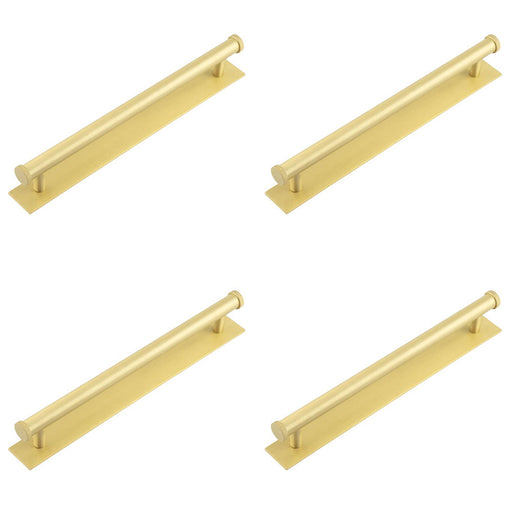 PACK Stylish Satin Brass Cabinet Handle with 224mm Centers Modern Interiors Kitchen Drawer Pull Handle