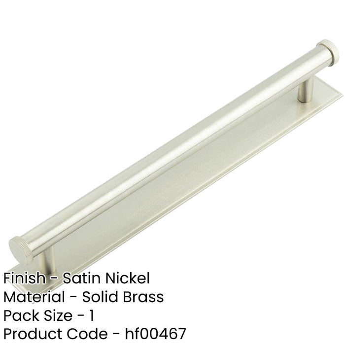 Stylish Satin Nickel Cabinet Handle with Stepped Backplate Modern Interiors Kitchen Drawer Pull Handle-1