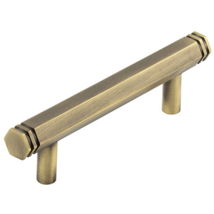 Stylish 96mm Antique Brass Cabinet Handle Modern Traditional Interiors Kitchen Drawer Pull Handle