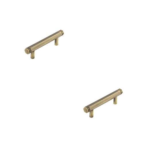 PACK Stylish 96mm Antique Brass Cabinet Handle Modern Traditional Interiors Kitchen Drawer Pull Handle (1)